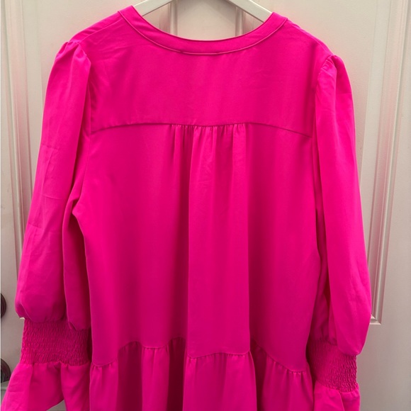 Tuckernuck Pomander Place Electric Pink Crepe Kenzie Dress XXL - Picture 7 of 10